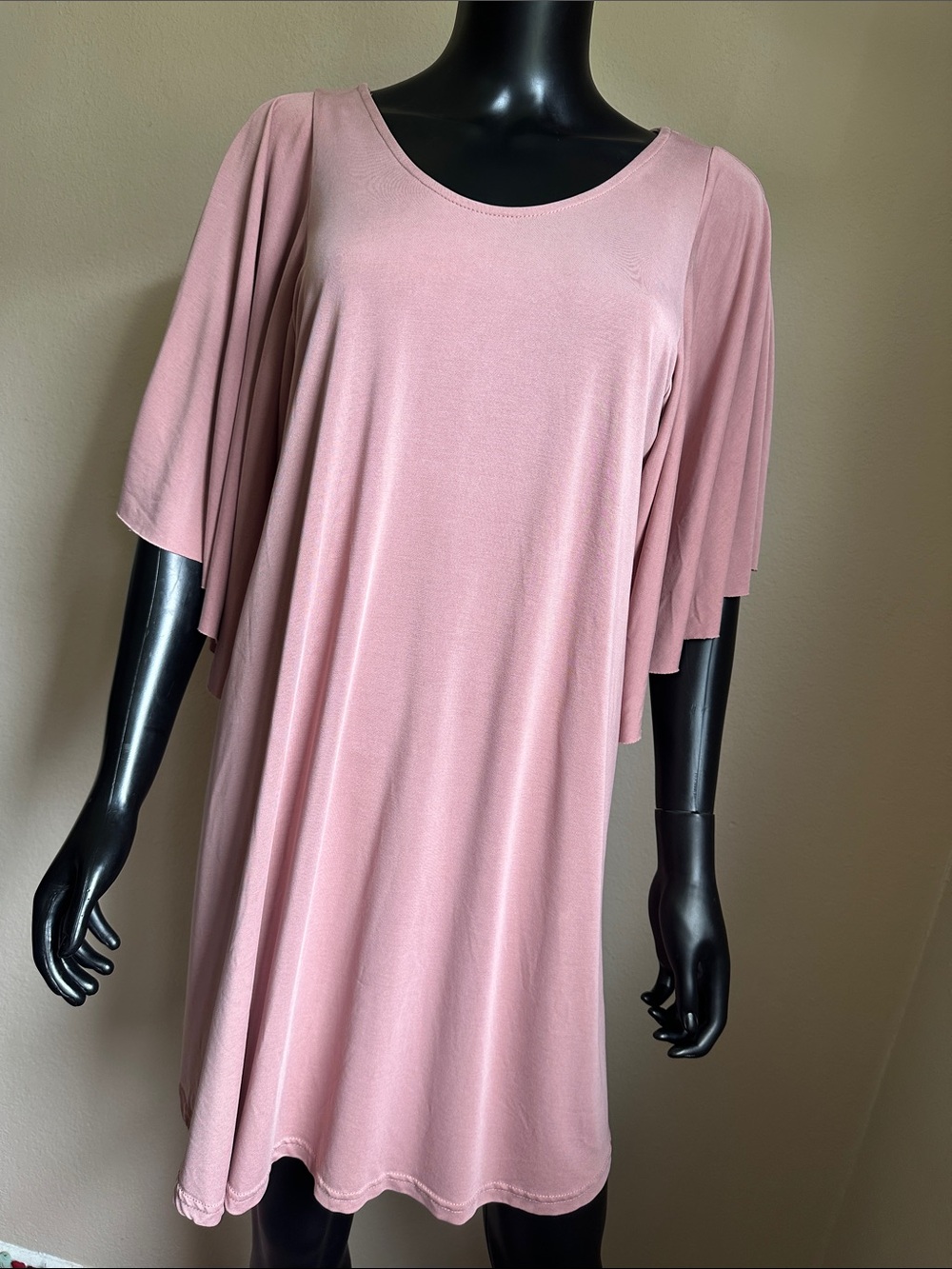 Umgee Mauve Pink Flutter-Sleeve Dress